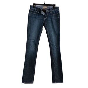 Paige Blue Heights Jeans Women’s 27 Low Rise Straight Leg Denim Stretch Pants